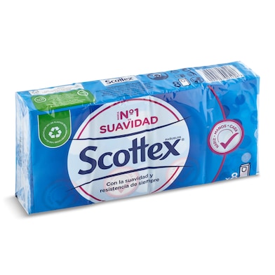 Pañuelos tres capas Scottex paquete 8 unidades-0