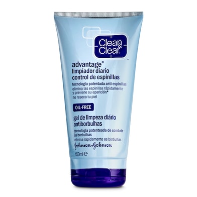 Gel limpiador facial diario antiespinillas Clean & Clear tubo 150 ml-0