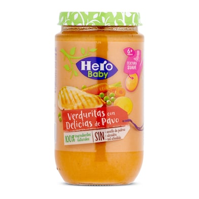 Verduritas con delicias de pavo Hero frasco 235 g-0