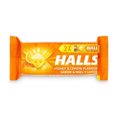Caramelos sabor miel y limón Halls bolsa 2 x 32 g-0