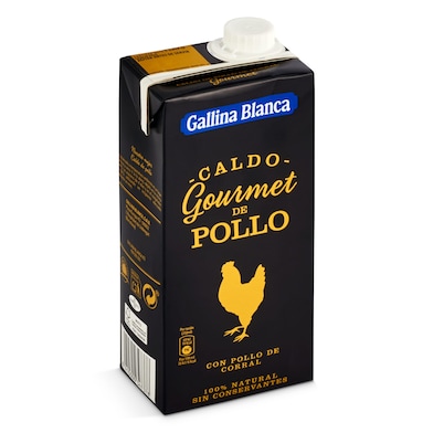 Caldo de pollo de corral 100% natural Gallina Blanca brik 1 l-0
