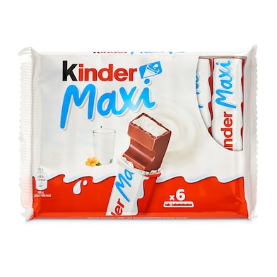 Maxi barritas de chocolate con leche Kinder caja 126 g-0