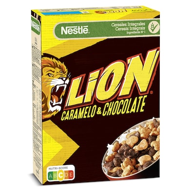 Cereales integrales con chocolate y caramelo Nestlé Lion caja 400 g-0