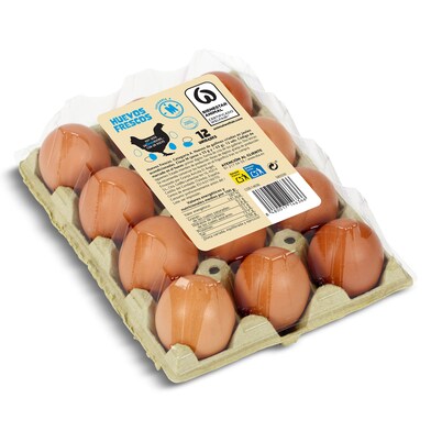 Huevos frescos categoría A clase M Dia bandeja 12 unidades-0