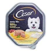 Paté para perros senior con pollo Cesar tarrina 150 g