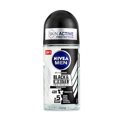 Desodorante roll-on invisible for black & white hombre Nivea bote 50 ml-0