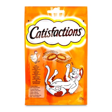 Snack para gatos con pollo Catisfaction bolsa 60 g-0