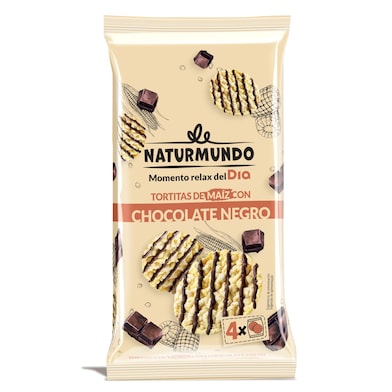 Tortitas de maíz con chocolate negro Naturmundo de Dia bolsa 90 g-0