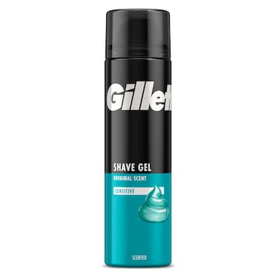 Gel de afeitar clásico piel sensible Gillette spray 200 ml-0