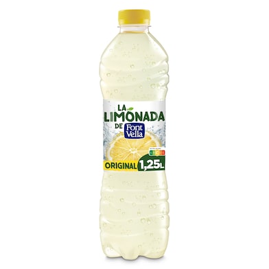 Bebida refrescante de agua mineral con zumo de limón Font Vella botella 1.25 l-0