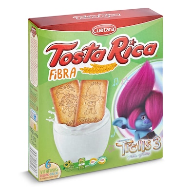 Galletas de desayuno fibra Cuétara Tostarica caja 570 g-0