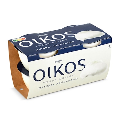 Yogur griego natural azucarado Oikos pack 4 x 110 g-0