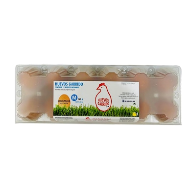 Huevos frescos categoría A clase M Huevos Garrido caja 12 unidades-0