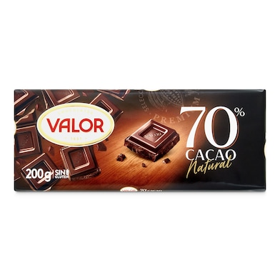 Chocolate negro 70% cacao Valor 200 g-0