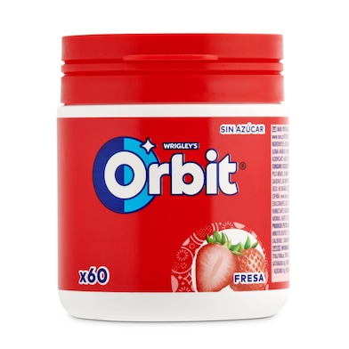 Chicles sabor fresa sin azúcar Orbit bote 60 unidades-0