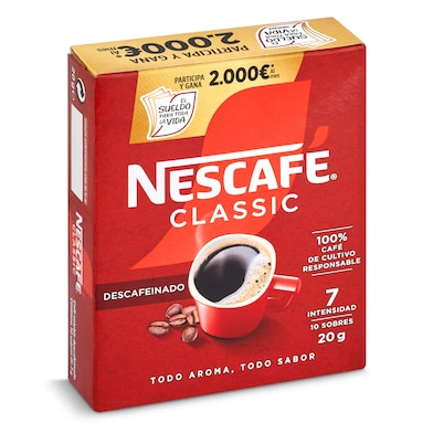 Café soluble descafeinado Nescafé caja 20 g-0