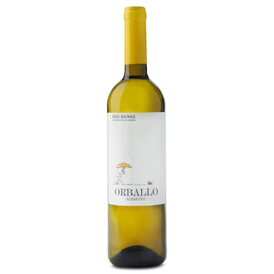 Vino blanco albariño D.O. Rías Baixas Orballo botella 75 cl-0