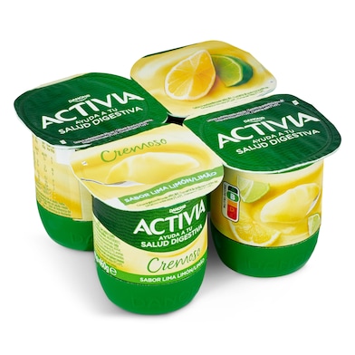 Bífidus cremoso de lima-limón Activia pack 4 x 115 g-0