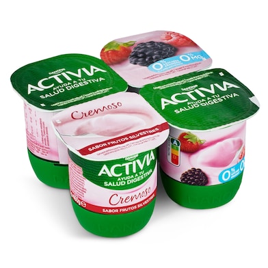 Bífidus desnatado sabor frutas silvestres Activia pack 4 x 115 g-0