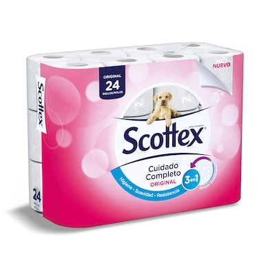 Papel higiénico original Scottex bolsa 24 unidades-0