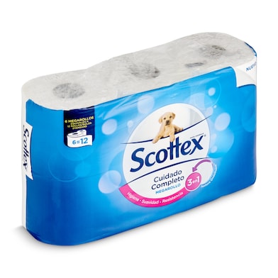 Papel higiénico megarrollo Scottex bolsa 6 unidades-0