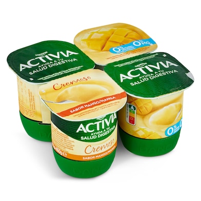 Bífidus desnatado sabor mango Activia pack 4 x 115 g-0