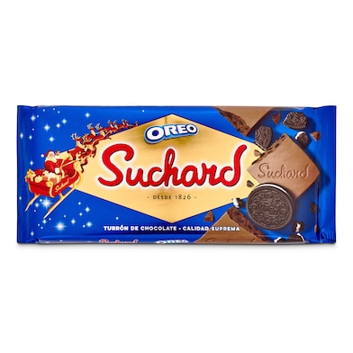 Turrón de chocolate con trozos de galleta oreo Suchard 260 g-0