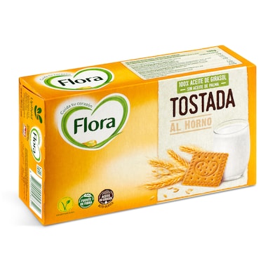 Galletas tostada al horno Flora caja 0.45 Kg-0