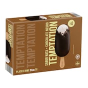 Helado bombón chocolate negro 4 unidades Temptation caja 334 g