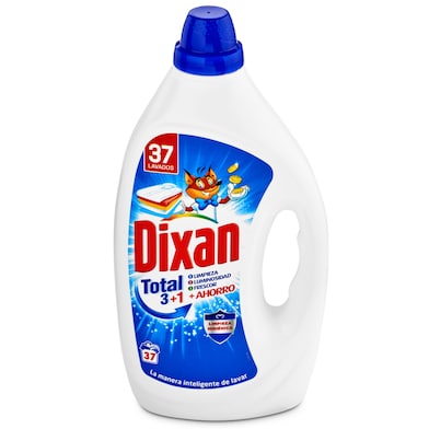 Detergente máquina líquido gel Dixan botella 37 lavados-0