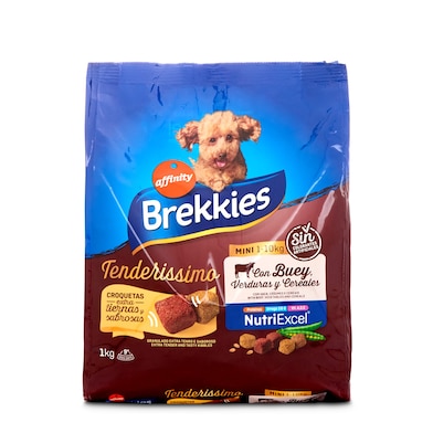 Alimento para perros mini con buey Brekkies Tenderissimo bolsa 1 Kg-0