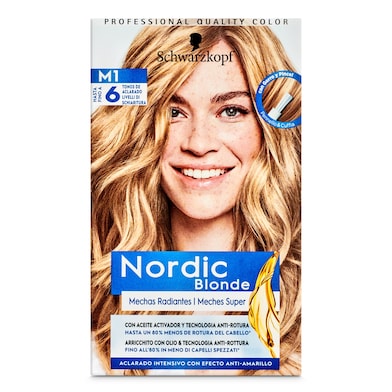 Aclarante con aceite activador para mechas m1 Nordic blonde caja 1 unidad-0