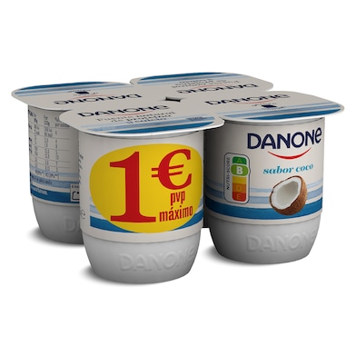 Yogur sabor coco Danone pack 4 x 125 g-0
