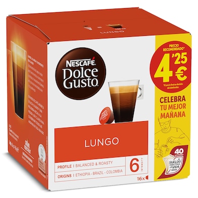 Café en cápsulas lungo Nescafé Dolce Gusto caja 16 unidades-0