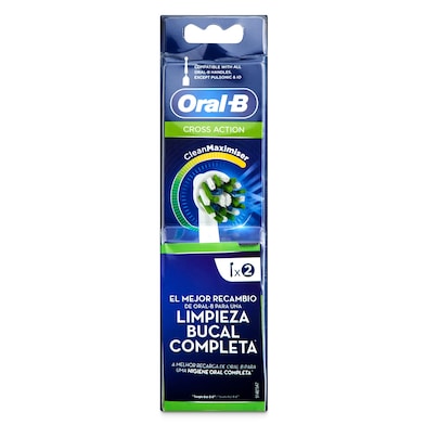Cabezal de recambio para cepillo cross action Oral-B blister 2 unidades-0
