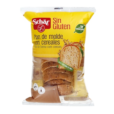 Pan de molde con cereales sin gluten Dr. Schar bandeja 300 g-0