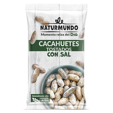 Cacahuetes con cáscara salados Naturmundo de Dia bolsa 400 g-0