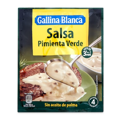 Salsa pimienta verde Gallina Blanca sobre 59 g-0