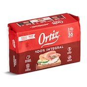 Pan tostado integral Ortiz bolsa 36 unidades