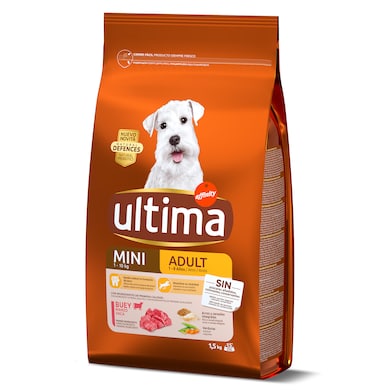 Alimento para perros mini adulto con buey Ultima bolsa 1.5 Kg-0