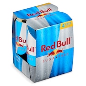 Bebida energética sin azúcar Red bull lata 4 x 250 ml
