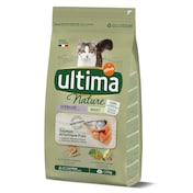 Alimento para gatos esterilizados con salmón Ultima bolsa 1.25 Kg