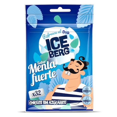 Chicles sabor menta fuerte sin azúcar Iceberg de Dia bolsa 44.8 g-0