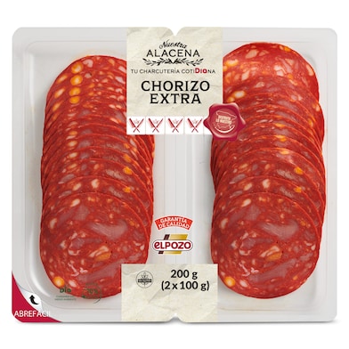 Chorizo extra Nuestra Alacena de Dia bandeja 2 x 100 g-0