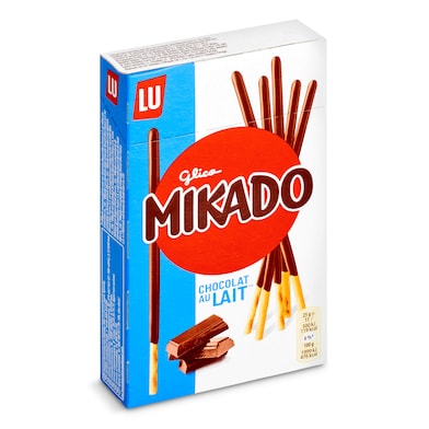 Palitos de galleta recubiertos de chocolate con leche Mikado estuche 75 g-0
