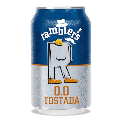 Cerveza tostada 0,0% alcohol Ramblers de Dia lata 33 cl-0