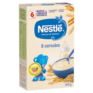 Papilla 8 cereales con bífidus Nestlé caja 600 g-0