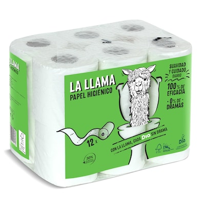 Papel higiénico  La Llama Dia bolsa 12 unidades-0