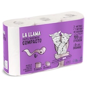 Papel higiénico compacto doble rollo La Llama Dia bolsa 6 unidades