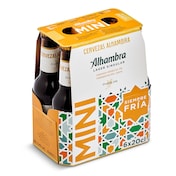 Cerveza especial Alhambra botella 6 x 20 cl